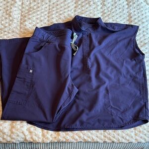 Figs Women's Scrub Set in Purple Shadow